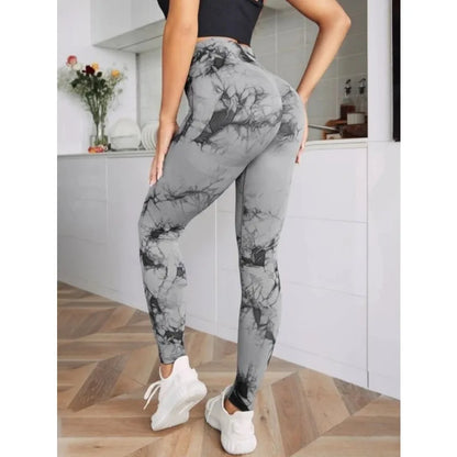 Seamless High Waist Tie Dye Leggings for Women