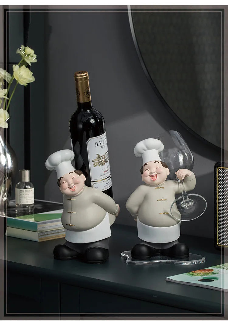 Creative Chef Wine Rack Sculpture