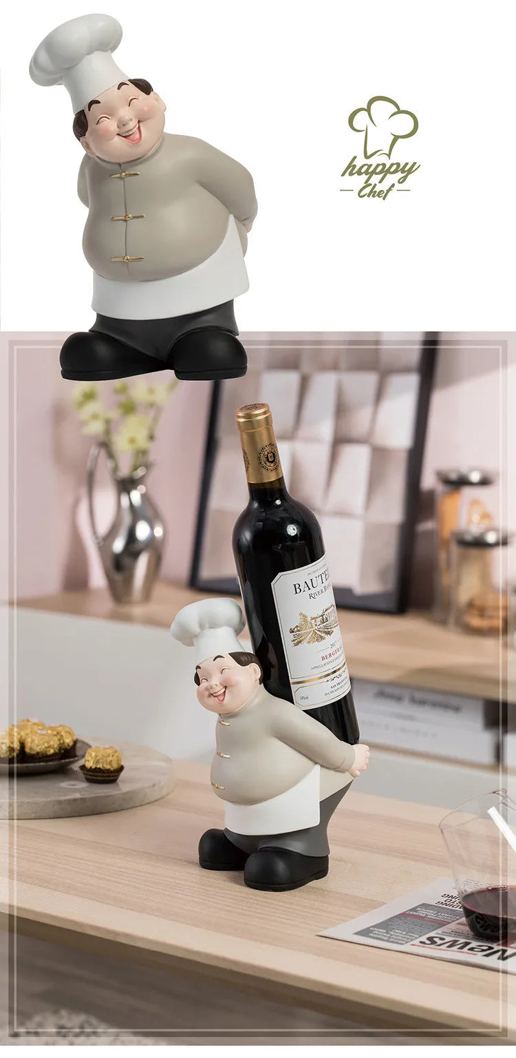 Creative Chef Wine Rack Sculpture