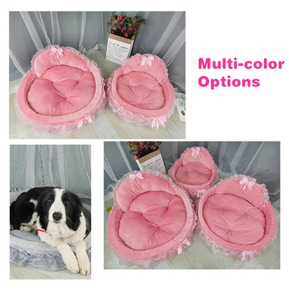 Detachable Bow Lace Dog Bed