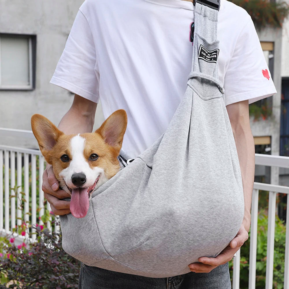 Small Dog Sling Cat Carrier Bag Adjustable Strap Hands Free Reversible Pet Puppy Travel Shoulder Bags Backpack for Outdoor