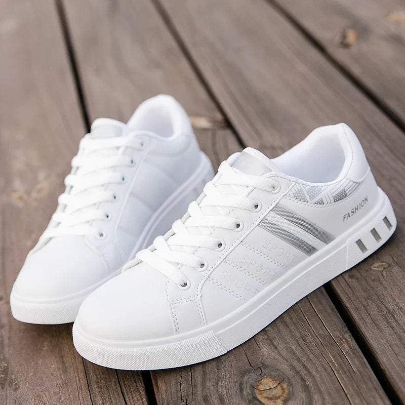 Fashionable White Casual Sneakers