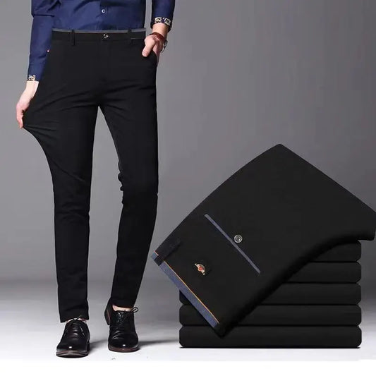 Men's Elastic Straight Business Pants