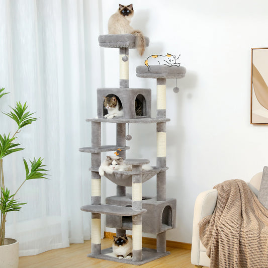 184cm Large Cat Tree and Tower for Indoor Cats With Sisal-Covered