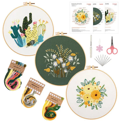 Embroidery Kit for Beginners Set