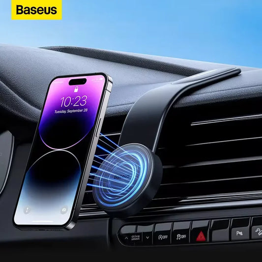 Baseus Magnetic Holder Car Phone Holder Stand Foldable Telephone Support Mount for Iphone 12 13 14 Pro Max For Samsung S23