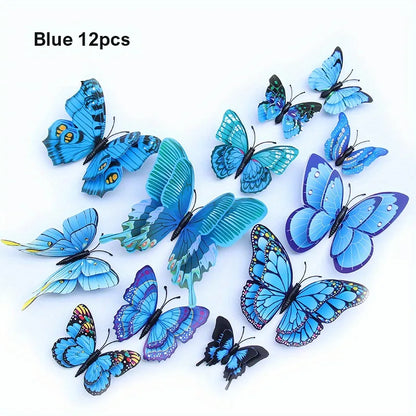 Double Layer Butterfly Wall Stickers