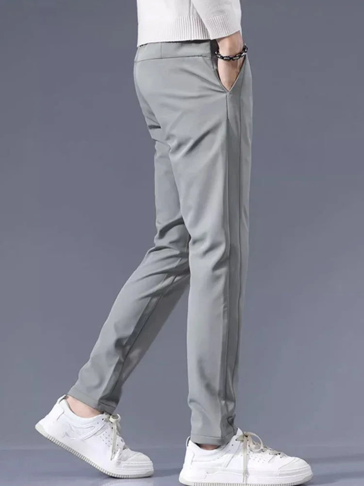 Men's Loose Fit Formal Suit Pants