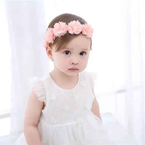 Adorable Baby Girl Bow Headband with Rhinestone Detail for Infants and Toddlers