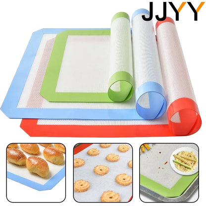 JJYY Food Grade Silicone Baking Mat High Temperature Oven Mat Non-stick Baking Tray Mat