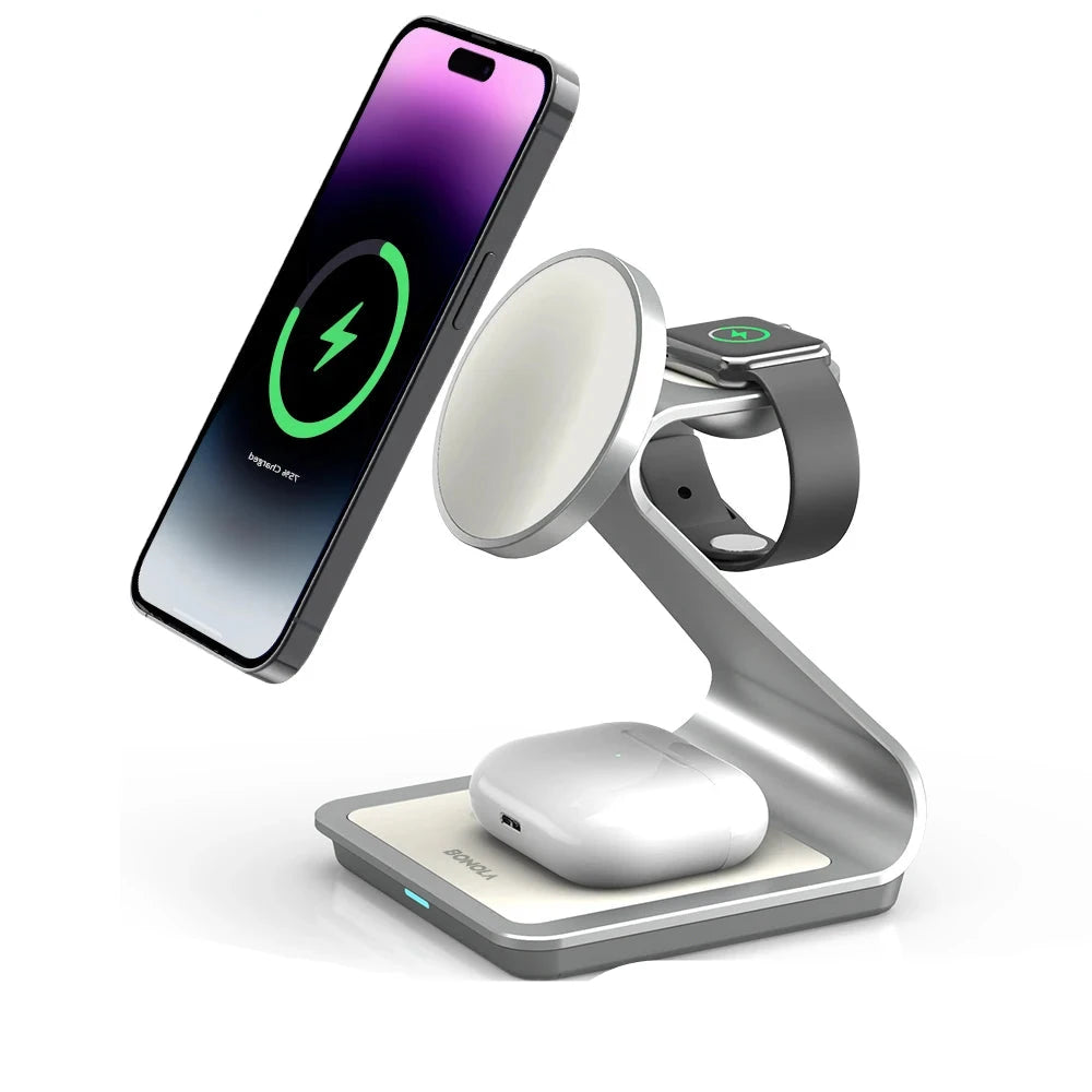 Magnetic 3-in-1 Wireless Charger