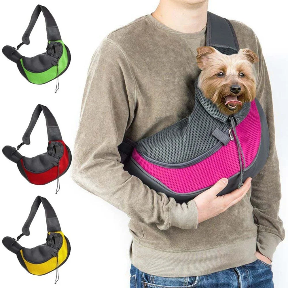 Portable Mesh Pet Carrier Bag