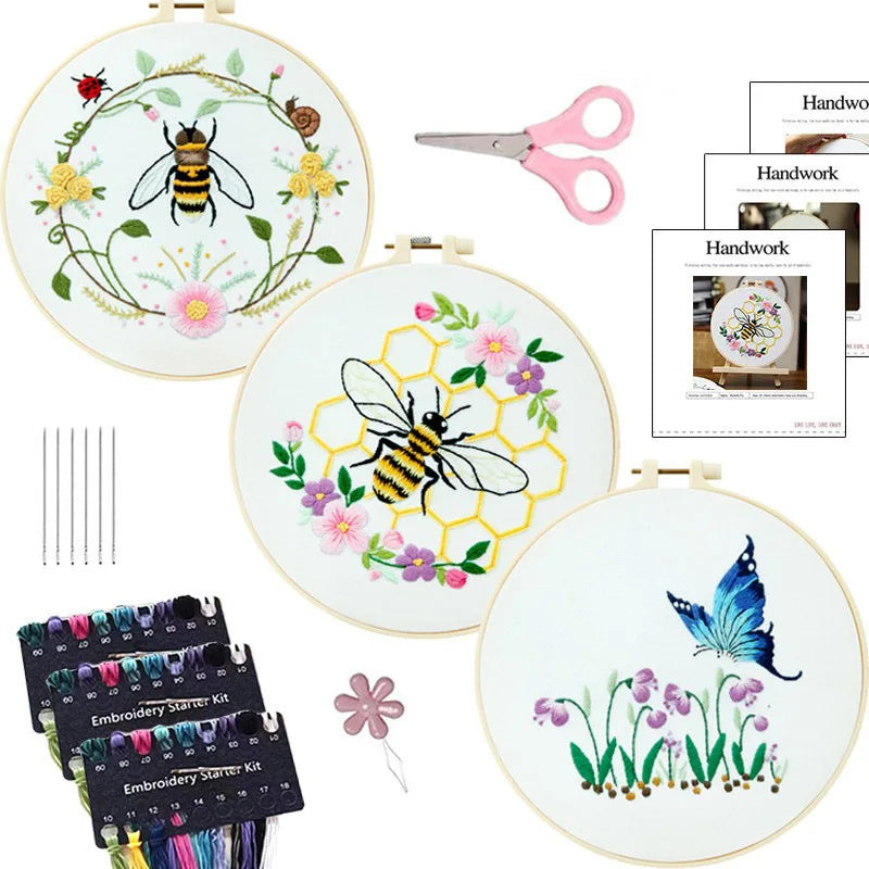 Embroidery Kit for Beginners Set