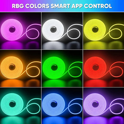 LED Neon Strip Light ,3/5m Smart LED WIFI APP RGB ,16Colors, DIY Light Waterproof Flexible Light Strip Work With Alexa