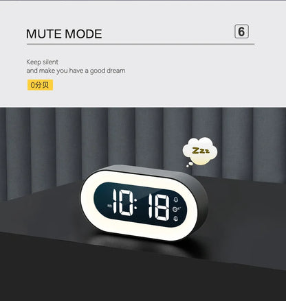 Xiaomi Mijia Music LED Digital Alarm Clock Voice Control Night Light Design Desktop Clocks Home Table Decoration Children's Gift