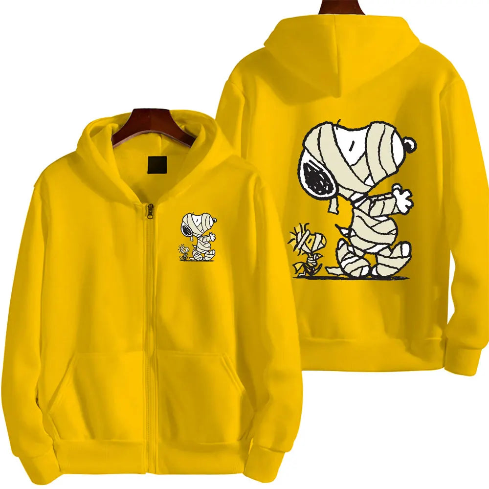 Snoopy Cartoon Zipper Hoodie