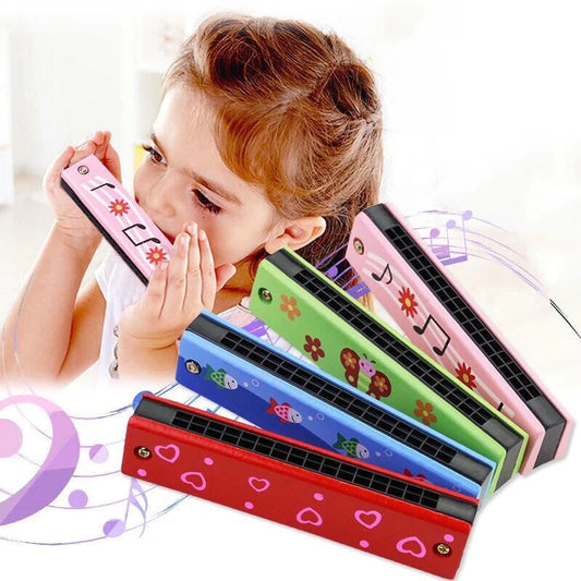 Wooden Harmonica Musical Toy for Kids