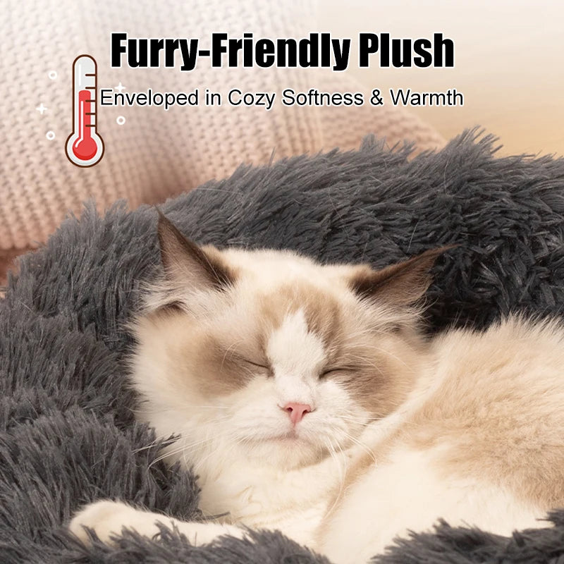 40-100cm Fluffy Pets Beds Large Round Dog Bed Super Warm Soft bed