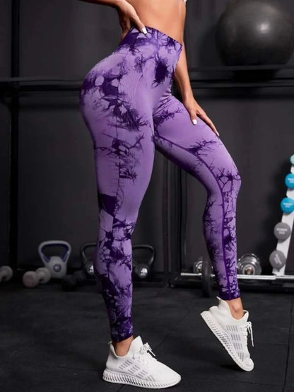 Seamless High Waist Tie Dye Leggings for Women