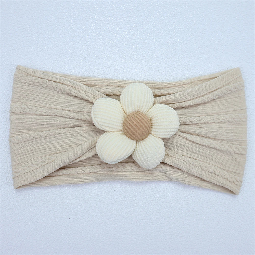 Soft Flower Nylon Baby Headband