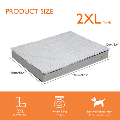 L XL 2XL 3XL Dog Bed Gray Orthopedic Pet Calming Bed Soft Sponge Foam Base Dog Crate Kennels Mat with Removable Cover