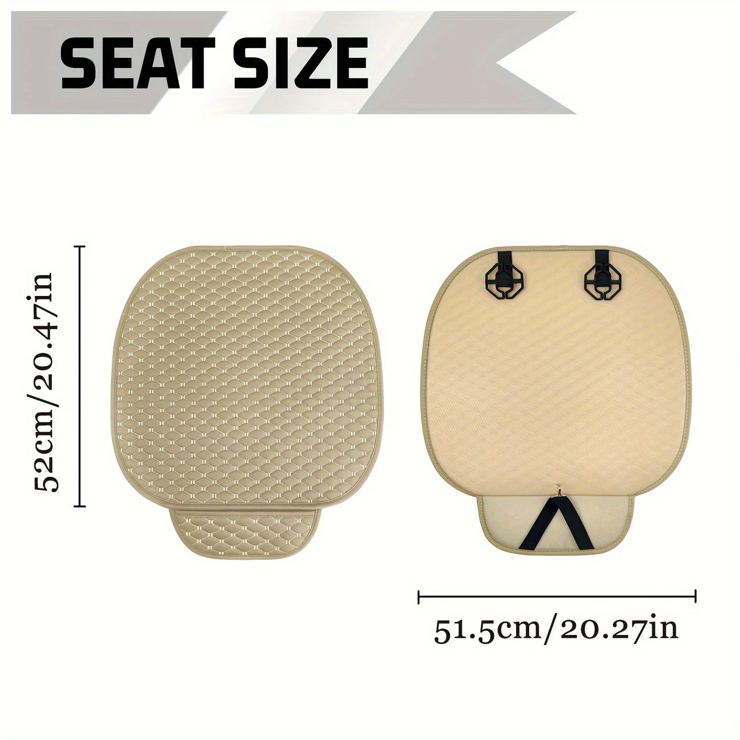 2PCS Car Seat Cover General Type Car Front Seat Cushion Faux Leather Car Seat Cushion Waterproof Breathable Car Seat Cushion Car