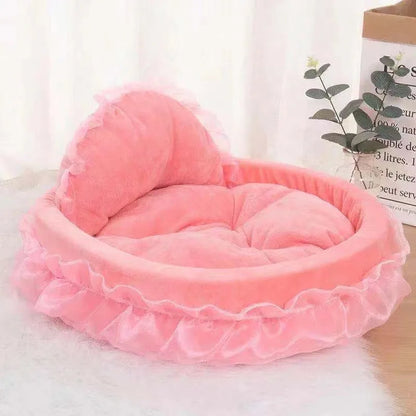 Detachable Bow Lace Dog Bed