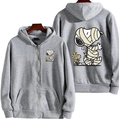 Snoopy Cartoon Zipper Hoodie