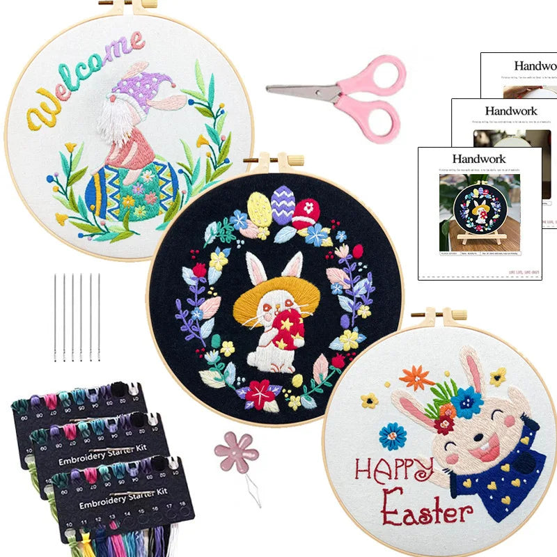 Embroidery Kit for Beginners Set