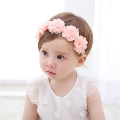 Adorable Baby Girl Bow Headband with Rhinestone Detail for Infants and Toddlers