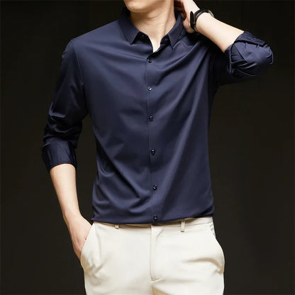 Men's Business Casual Long Sleeve Shirt