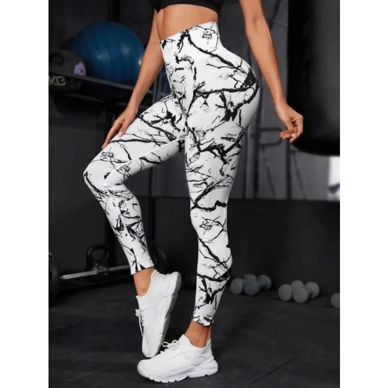 Seamless High Waist Tie Dye Leggings for Women