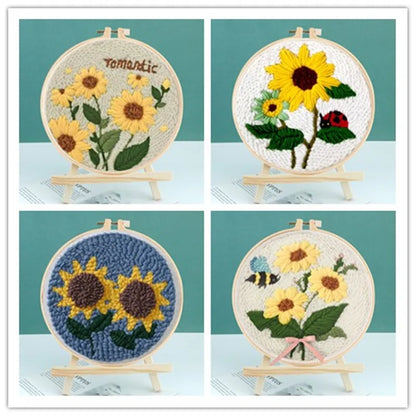 Sunflower Punch Needle Embroidery Kit