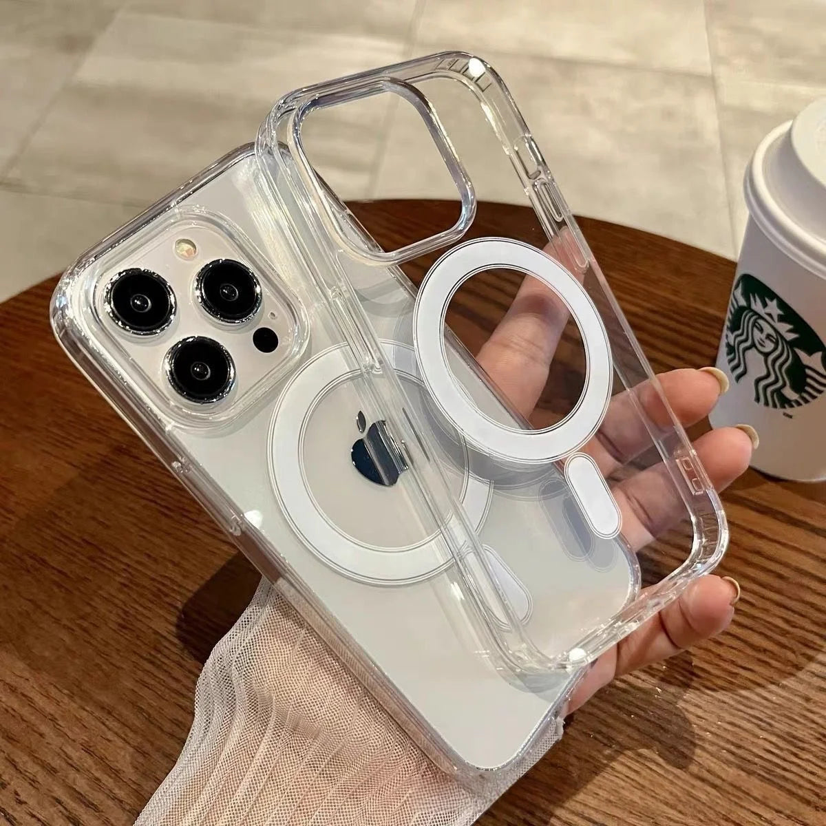 Luxury Clear MagSafe iPhone Case