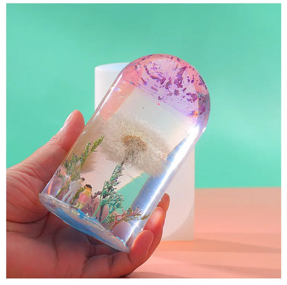 DIY Crystal Epoxy Resin Mold Led Night Light Ornament Spherical Lamp Holder Cylindrical Silicone Mold