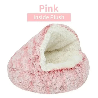 2-in-1 Plush Cat Bed