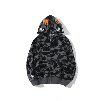 100% Cotton Shark Camouflage Hoodie