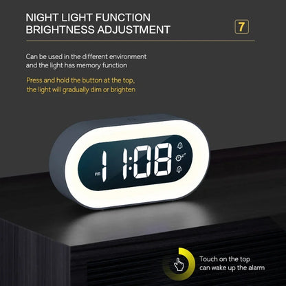 Xiaomi Mijia Music LED Digital Alarm Clock Voice Control Night Light Design Desktop Clocks Home Table Decoration Children's Gift