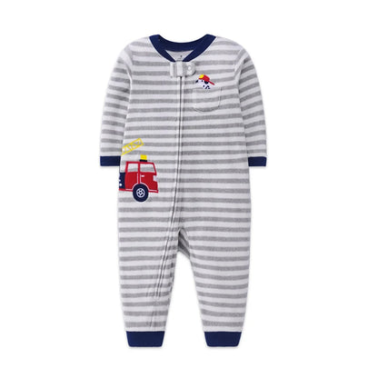 Warm Fleece Animal Baby Romper