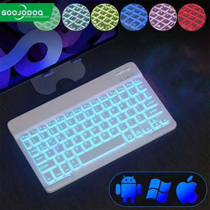 10inch Backlit For iPad Keyboard and Mouse Backlight Bluetooth Keyboard For IOS Android Windows Wireless Keyboard and Mouse