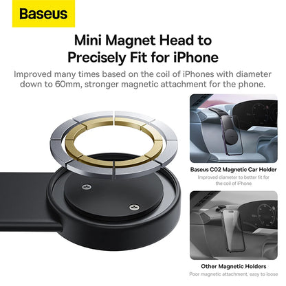 Baseus Magnetic Holder Car Phone Holder Stand Foldable Telephone Support Mount for Iphone 12 13 14 Pro Max For Samsung S23