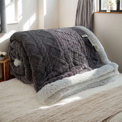 Thick Winter Warm Blanket for Bed Artificial Lamb Cashmere Weighted Blankets Soft Comfortable Warmth Quilt Comforter Warm Quilt