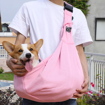 Small Dog Sling Cat Carrier Bag Adjustable Strap Hands Free Reversible Pet Puppy Travel Shoulder Bags Backpack for Outdoor