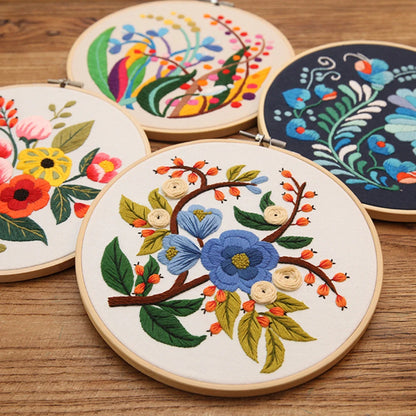 Floral DIY Embroidery Kit Set