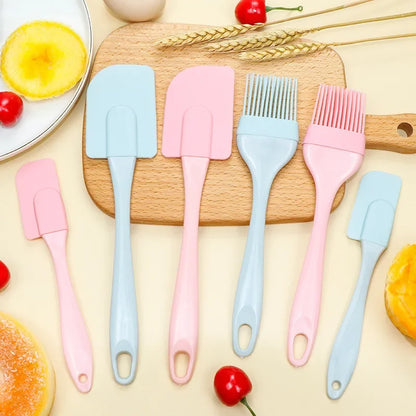 3Pcs/Set Kitchen Utensils Cooking Supplies Multi Purpose Cake Spatula Silicone Oil Brush Baking DIY Tools