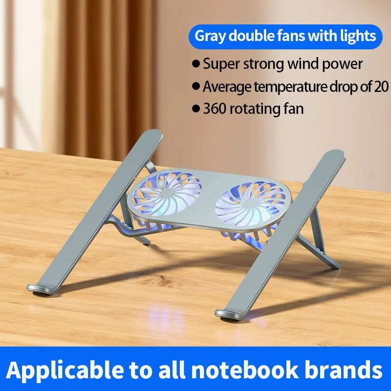 Portable Dual Fan Laptop Cooler