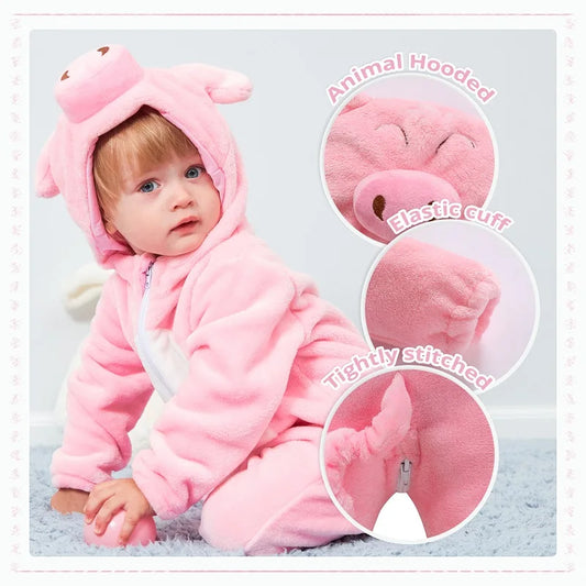 Pink Pig Halloween Baby Romper