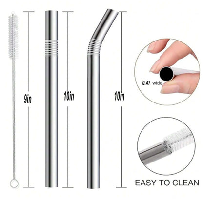 Extra Wide Stainless Steel Straws