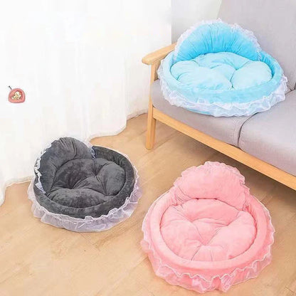 Detachable Bow Lace Dog Bed