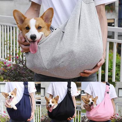 Small Dog Sling Cat Carrier Bag Adjustable Strap Hands Free Reversible Pet Puppy Travel Shoulder Bags Backpack for Outdoor